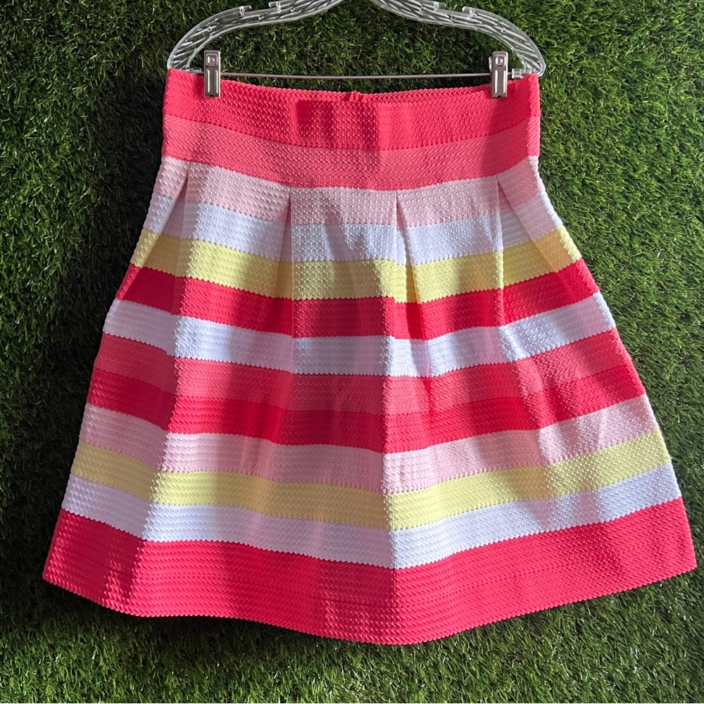 7th Ave Design Studio Striped Bandage Skirt Structured